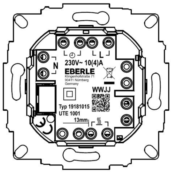 中村貿易-德國EBERLE數控恒溫器UTE 1001-RAL9010-G-50
