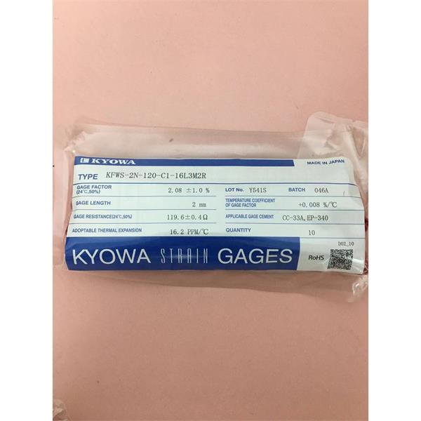 日本KYOWA防水箔式應(yīng)變片KFWS-2-120-D16-23 L30C3S