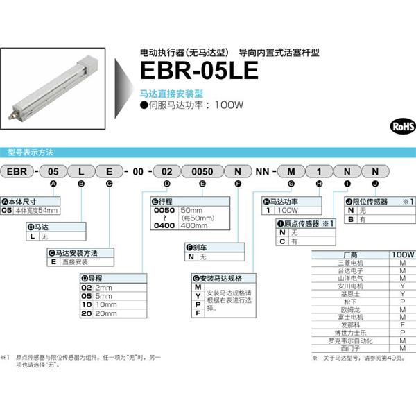 CKD喜開理電動執(zhí)行器（無馬達(dá)型）滑塊型EBR-05LE-00-200250NNN-F1CB