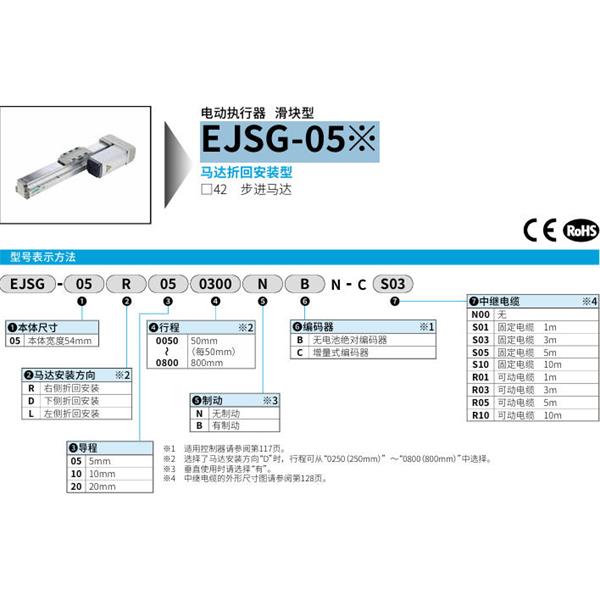 CKD喜開理電動(dòng)執(zhí)行器（無馬達(dá)型）滑塊型EJSG-05R050050NBN-CR03