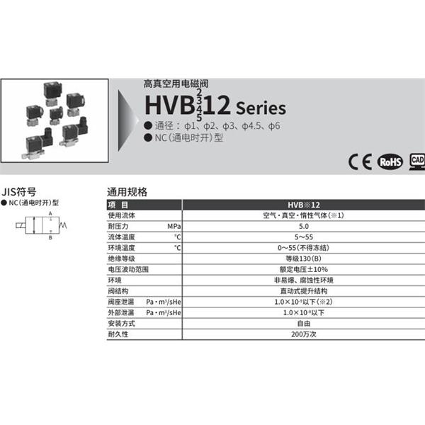 CKD喜開理先導(dǎo)式2通電磁閥HVB212-4RM-Z-2HSB-DC12V